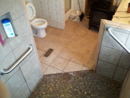 tile shower floor